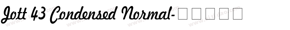 Jott 43 Condensed Normal字体转换
